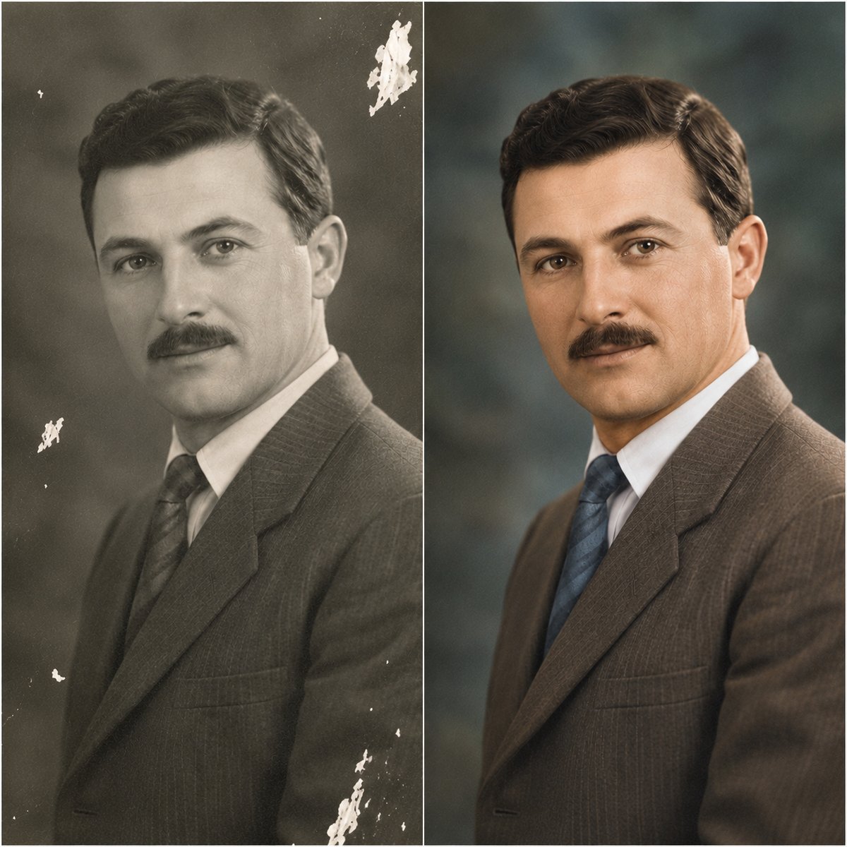Colorizarea unei fotografii alb-negru — înainte și după